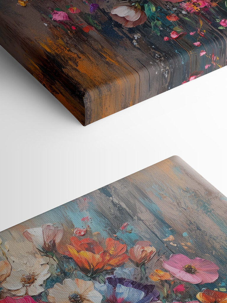 Painting of flowers in a vase