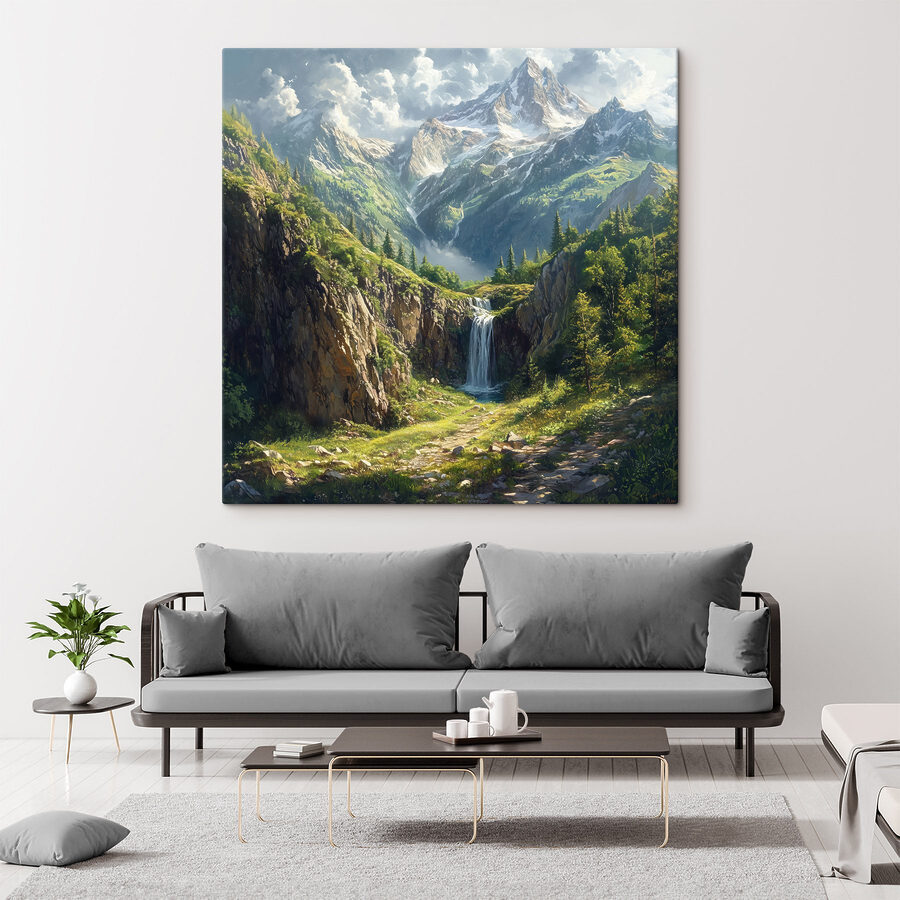 Wasserfall in einem Berg