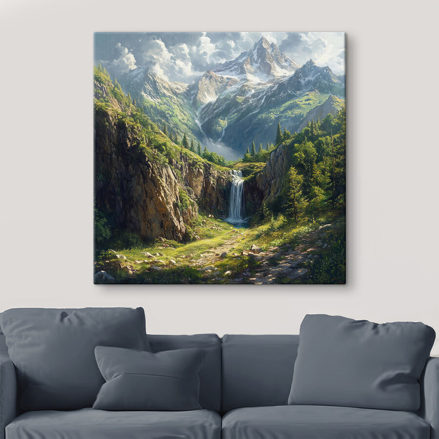 Wasserfall in einem Berg