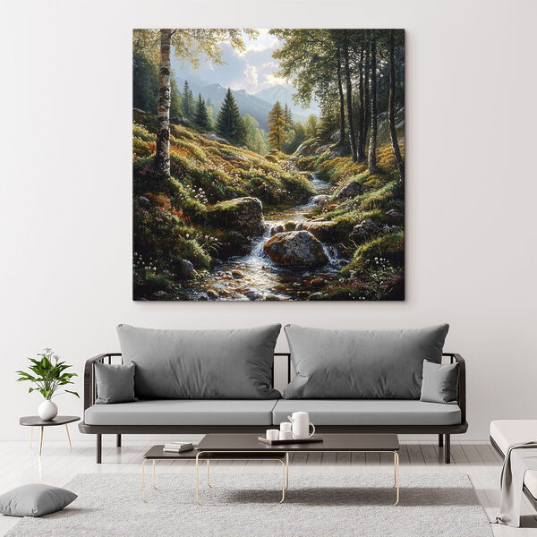 Bachlauf durch einen Wald Bachlauf durch einen Wald