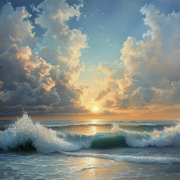 Die Wellen brechen am Strand Die Wellen brechen am Strand