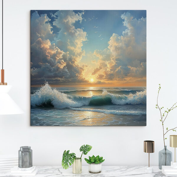 Die Wellen brechen am Strand Die Wellen brechen am Strand