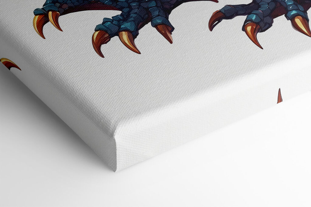 Blue and orange dragon