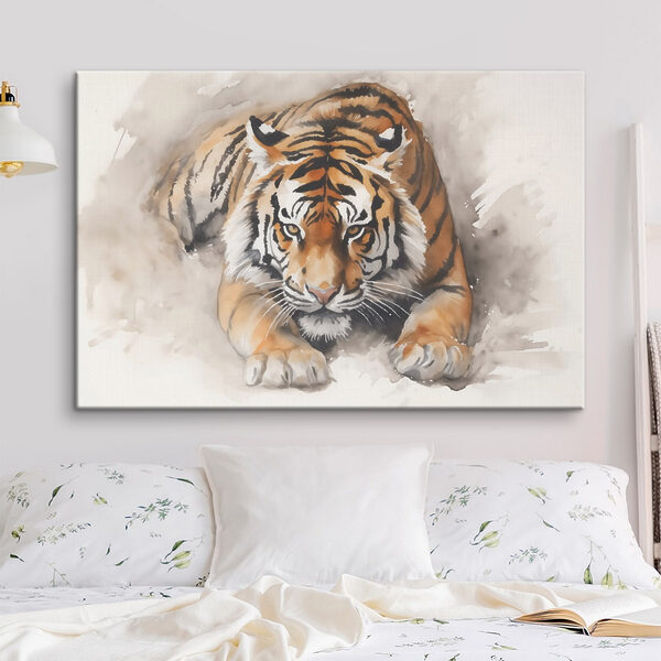 Aquarell eines liegenden Tigers Wandbilder Aquarell eines liegenden Tigers