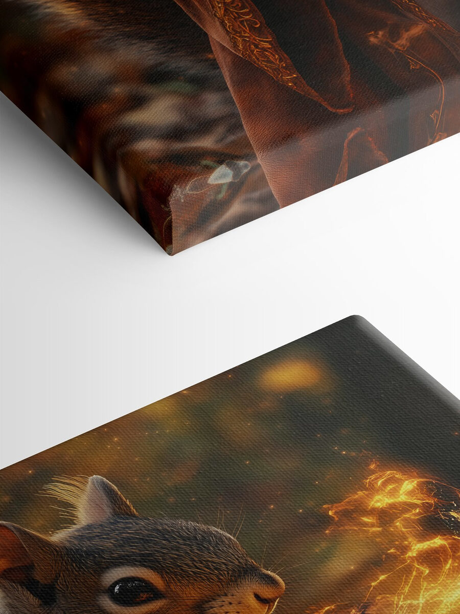 Wandbilder Eichhörnchen hält ein Buch mit Flammen, die aus ihm herauskommen – Bild 5