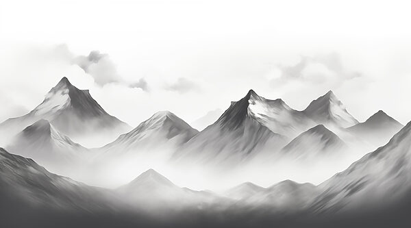 Bergkette mit Nebel Bergkette mit Nebel