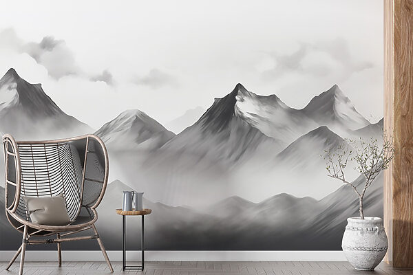 Bergkette mit Nebel Bergkette mit Nebel