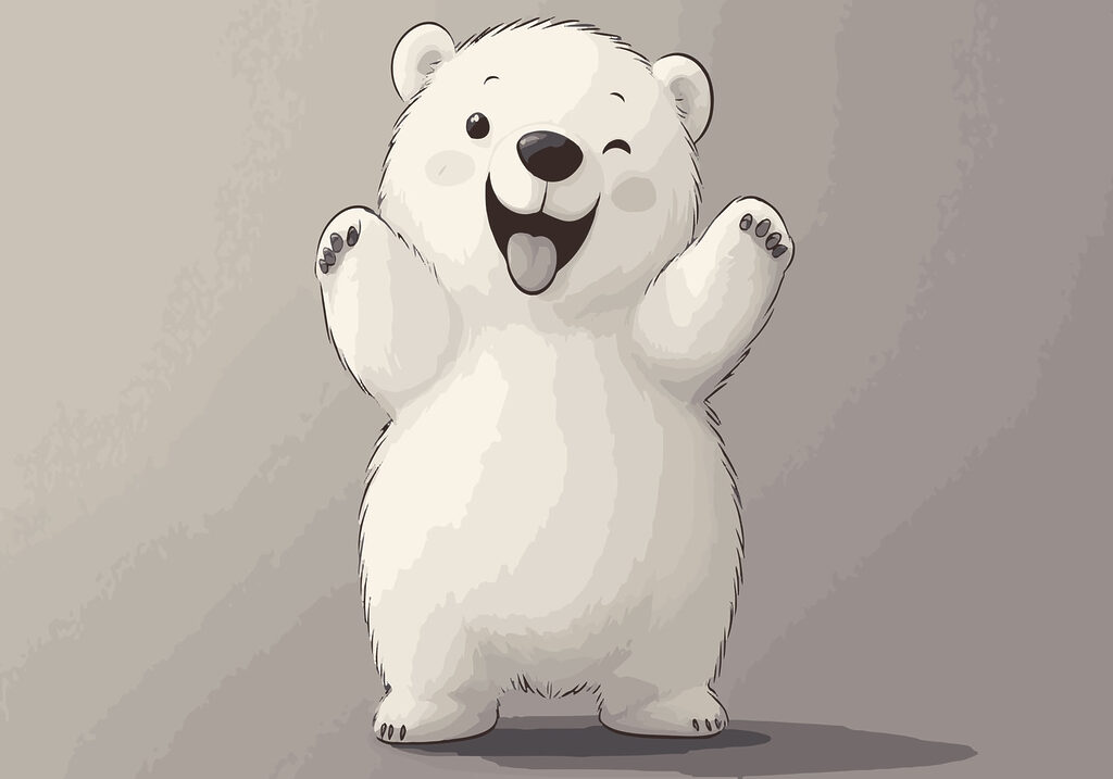 Karikatur eines Eisbären Karikatur eines Eisbären