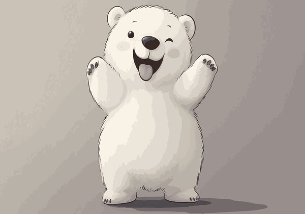 Karikatur eines Eisbären Karikatur eines Eisbären