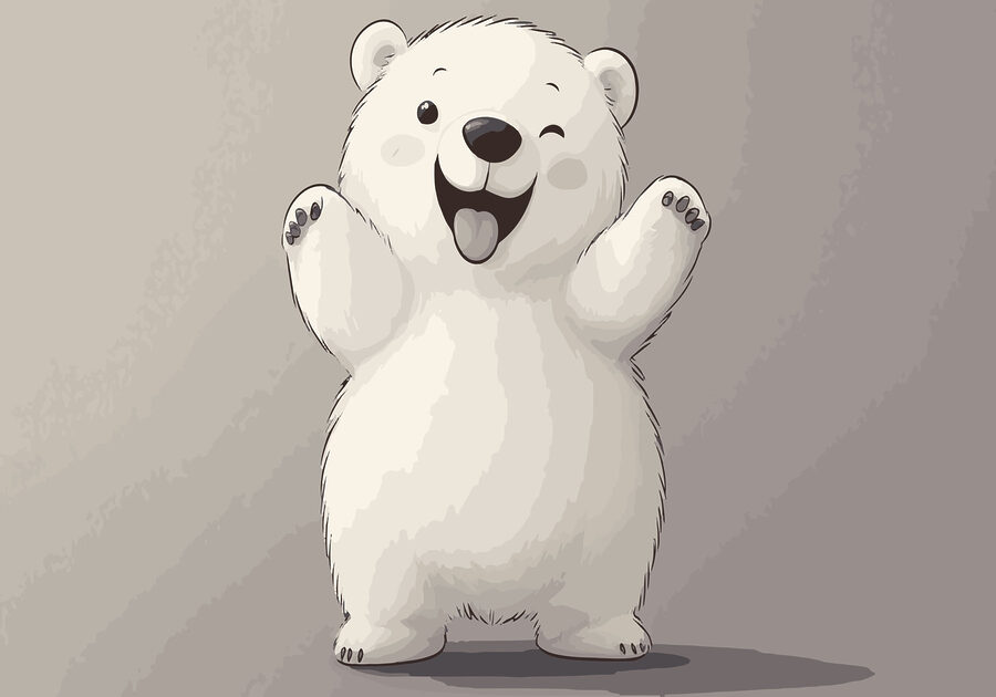 Karikatur eines Eisbären Karikatur eines Eisbären