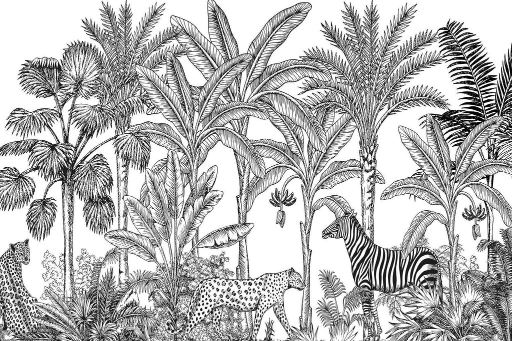 Zebra und Gepard im Dschungel Zebra und Gepard im Dschungel