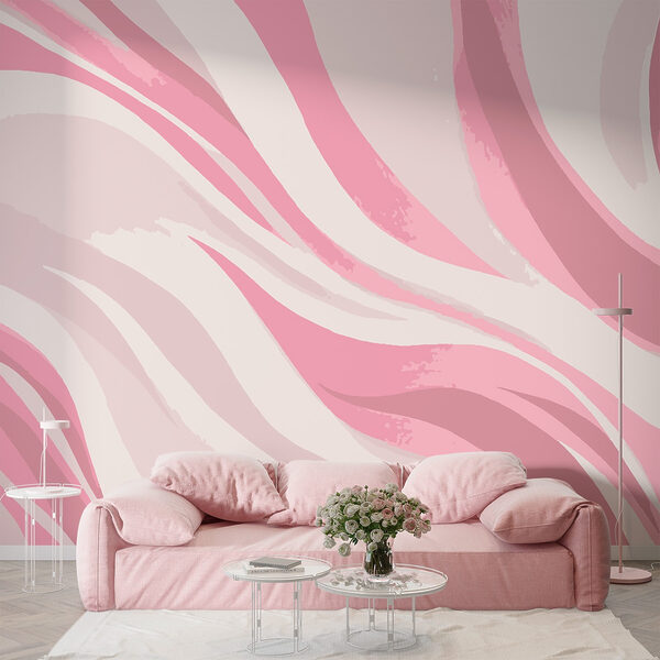 Pink and white swirls