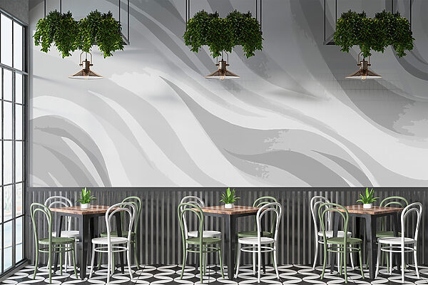 Weißer und grauer gewellter Hintergrund Weißer und grauer gewellter Hintergrund