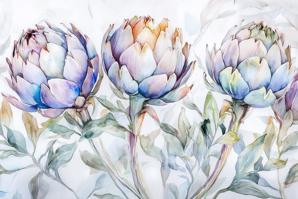 Aquarellmalerei von Blumen Aquarellmalerei von Blumen