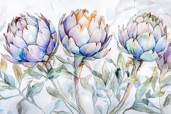 Aquarellmalerei von Blumen Aquarellmalerei von Blumen