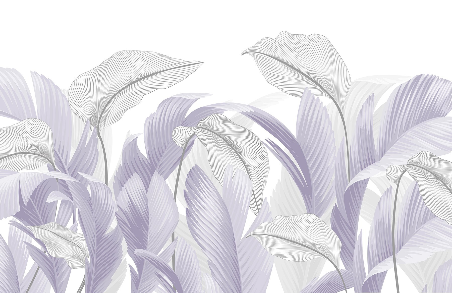 Soft pastel leaves in gentle swirls