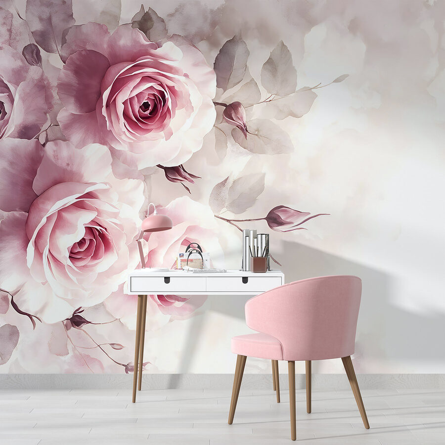 Gruppe von rosa Rosen