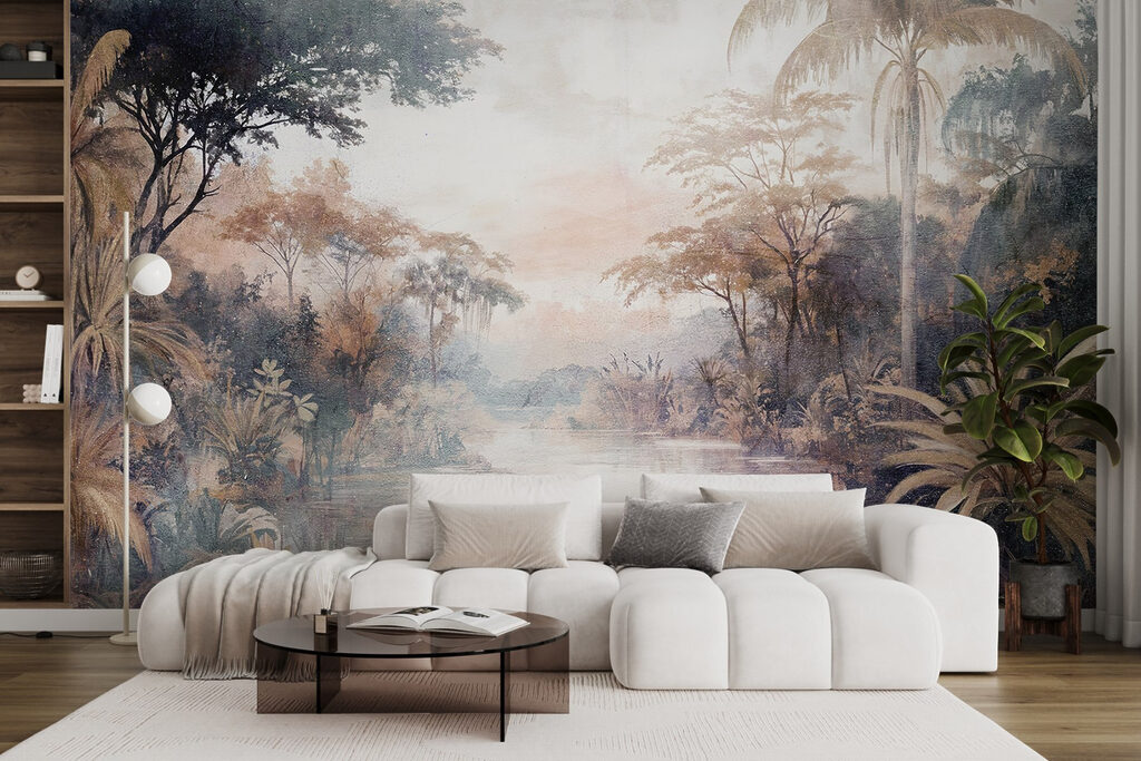 River with trees and plants