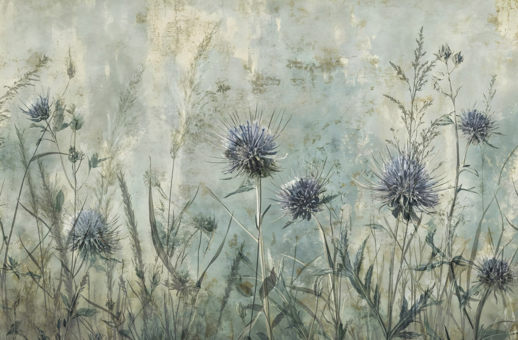 Painting of flowers and plants