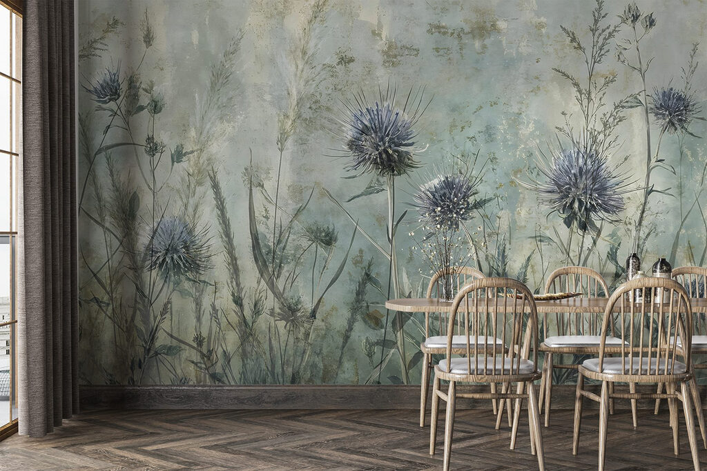 Painting of flowers and plants