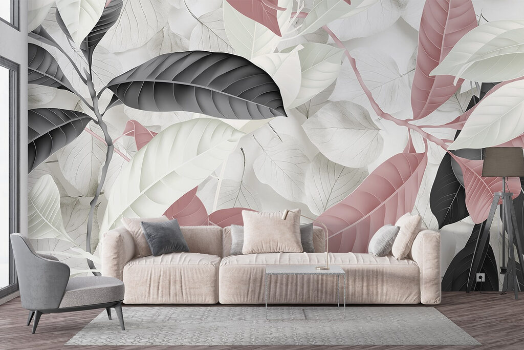 Elegant leaves in soft hues