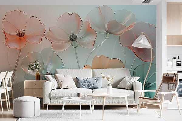 Gruppe von Blumen mit unscharfem Hintergrund Gruppe von Blumen mit unscharfem Hintergrund