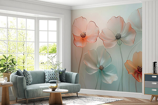 Gruppe von Blumen mit unscharfem Hintergrund Gruppe von Blumen mit unscharfem Hintergrund