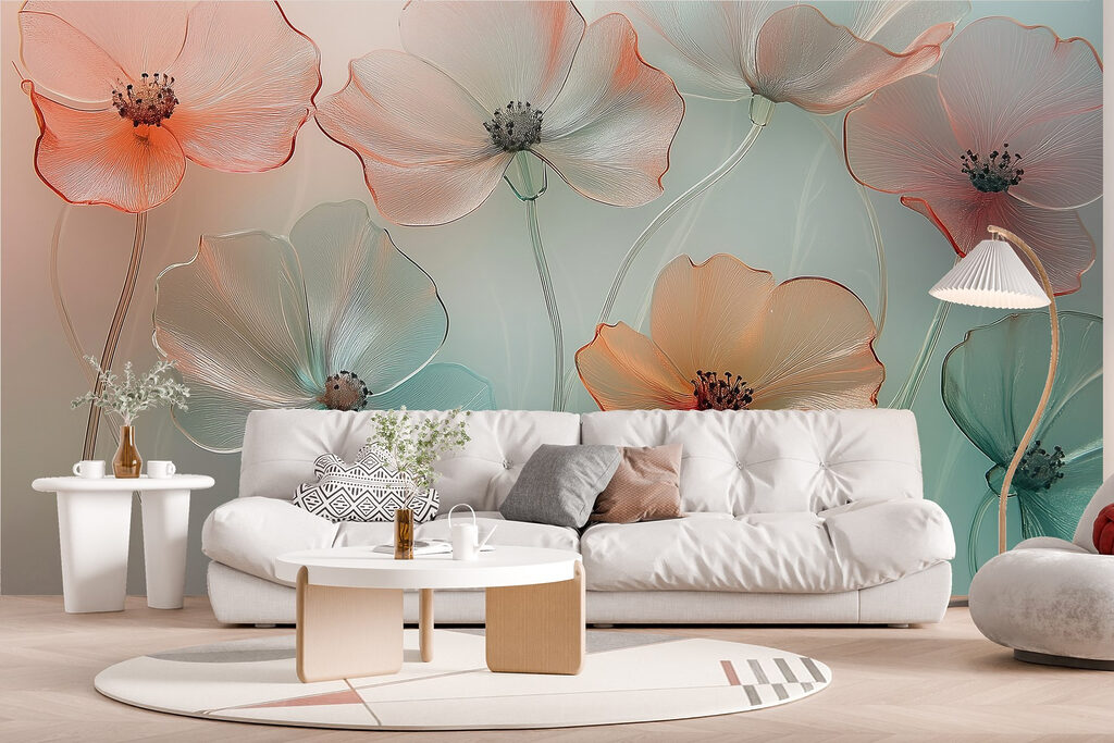 Group of flowers with a blurry background