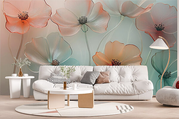 Gruppe von Blumen mit unscharfem Hintergrund Gruppe von Blumen mit unscharfem Hintergrund