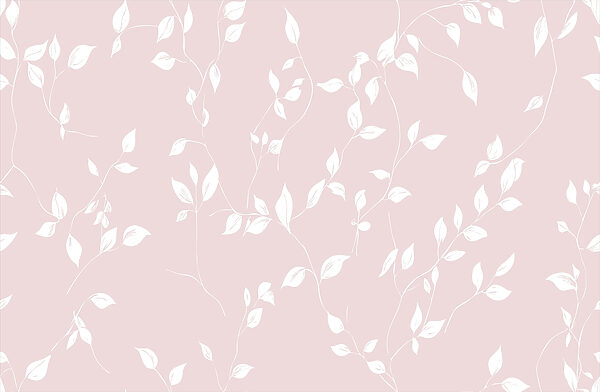 Muster aus weißen Blättern auf einem rosa Hintergrund Muster aus weißen Blättern auf einem rosa Hintergrund