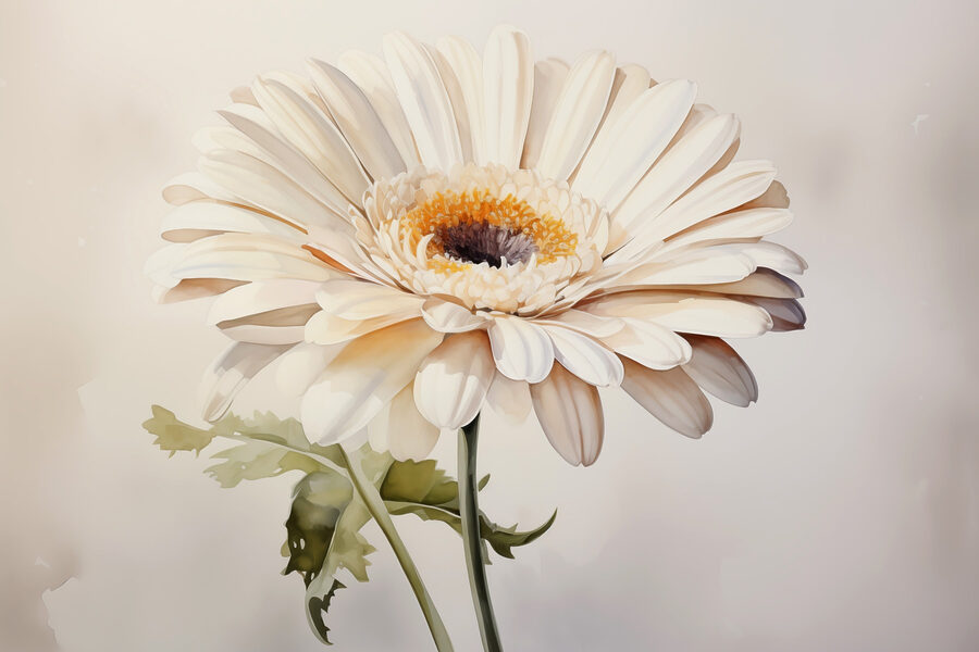Weiße Blüte mit gelber Mitte