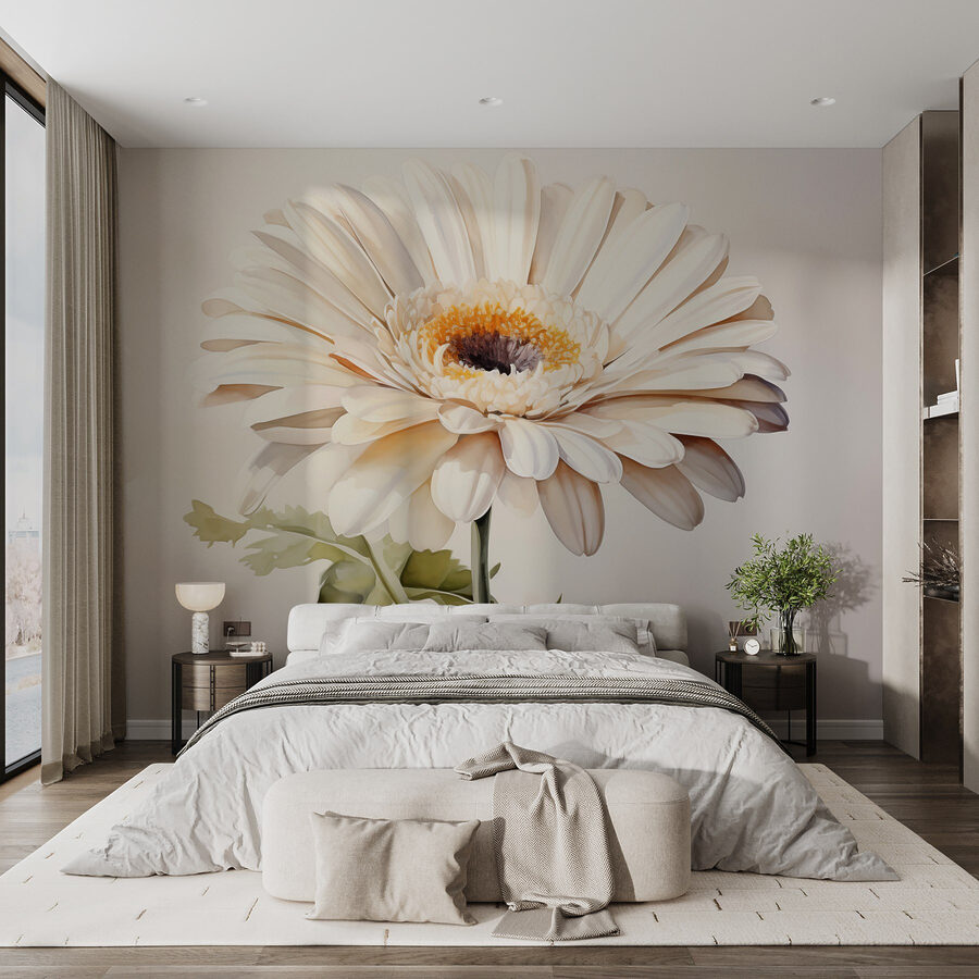 Weiße Blüte mit gelber Mitte