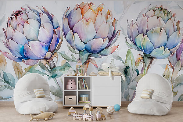 Aquarellmalerei von Blumen Aquarellmalerei von Blumen