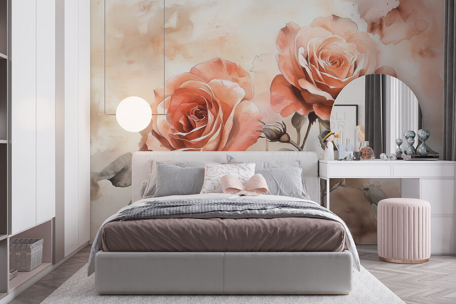 Gemälde von zwei Rosen