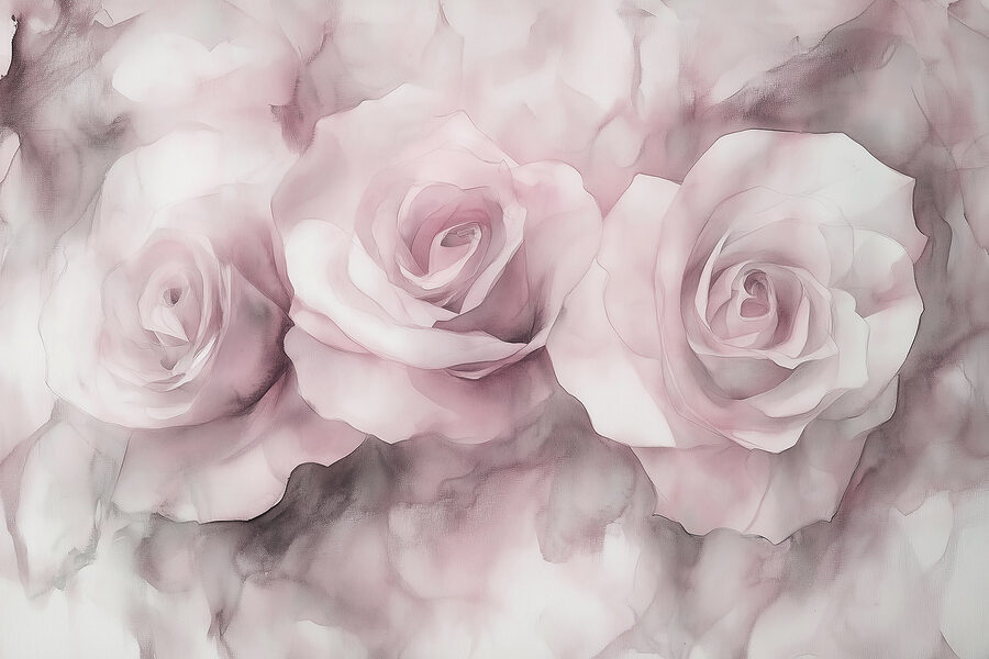 Gruppe von rosa Rosen