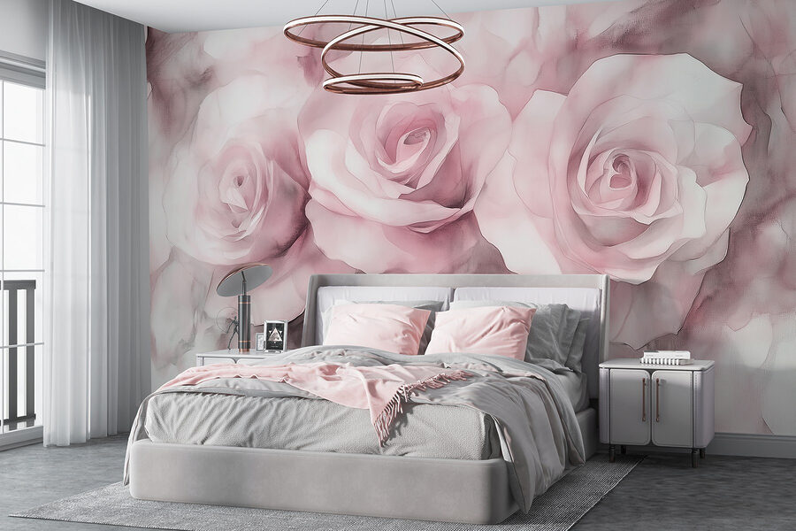 Gruppe von rosa Rosen