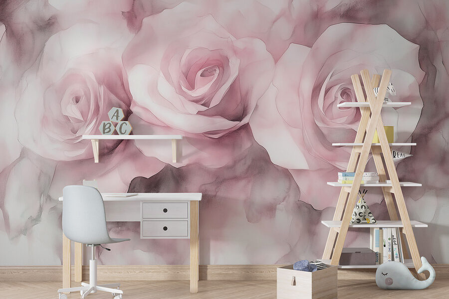 Gruppe von rosa Rosen