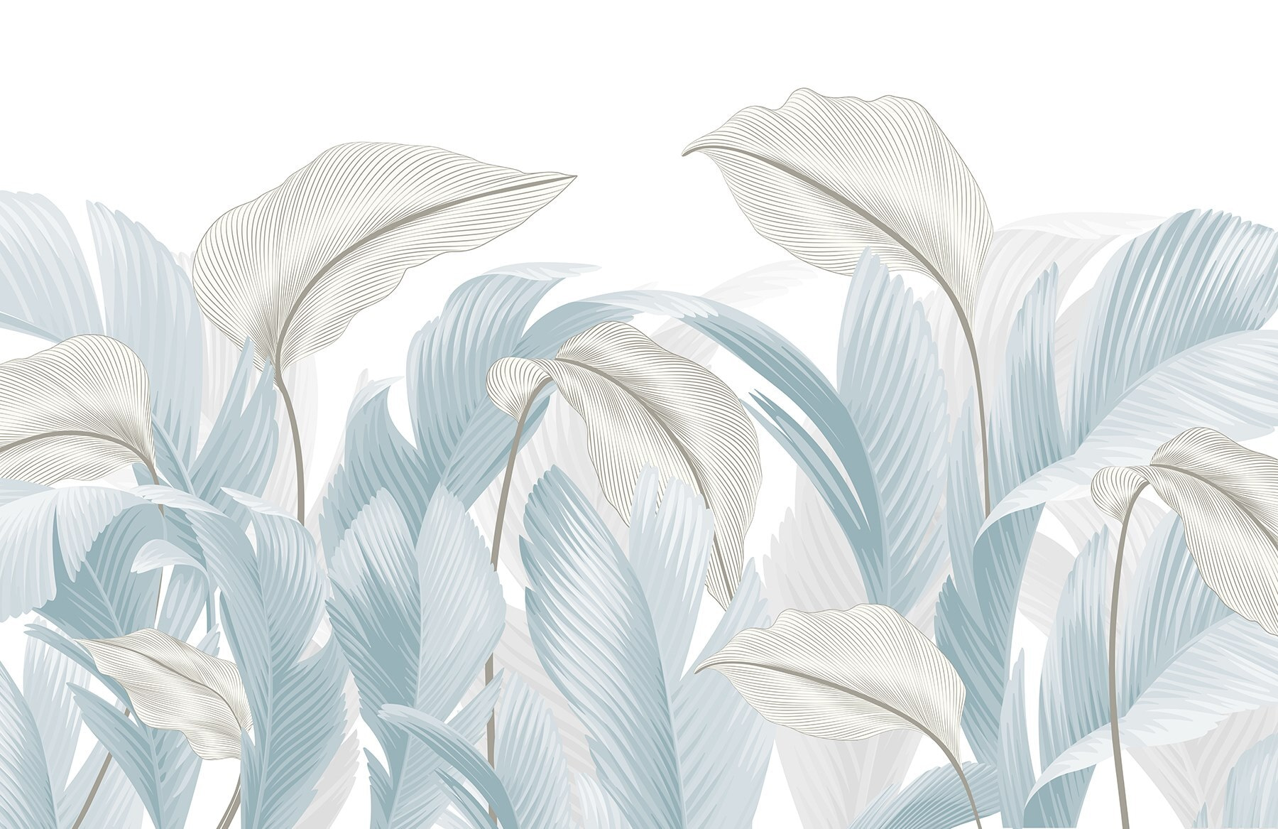Gentle hues of tropical leaves