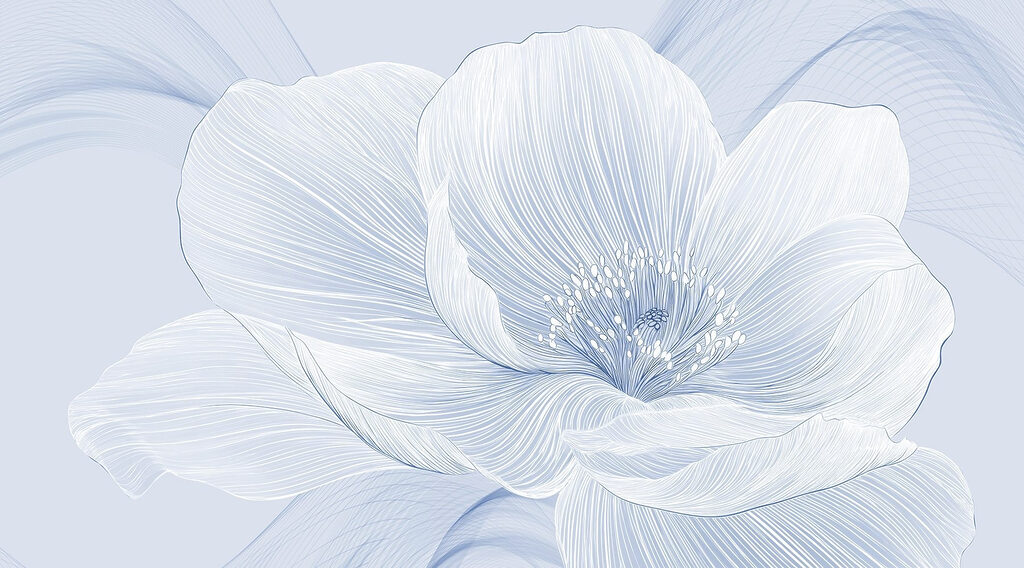 Zartes florales Liniendesign Zartes florales Liniendesign