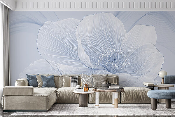 Zartes florales Liniendesign Zartes florales Liniendesign