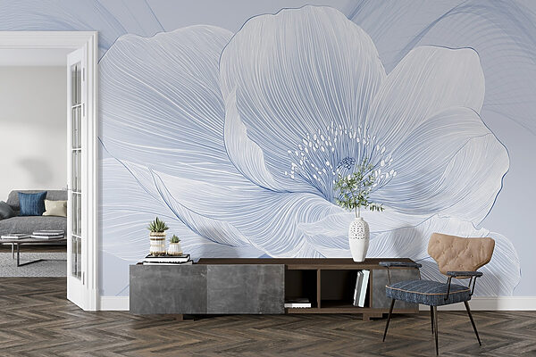 Zartes florales Liniendesign Zartes florales Liniendesign