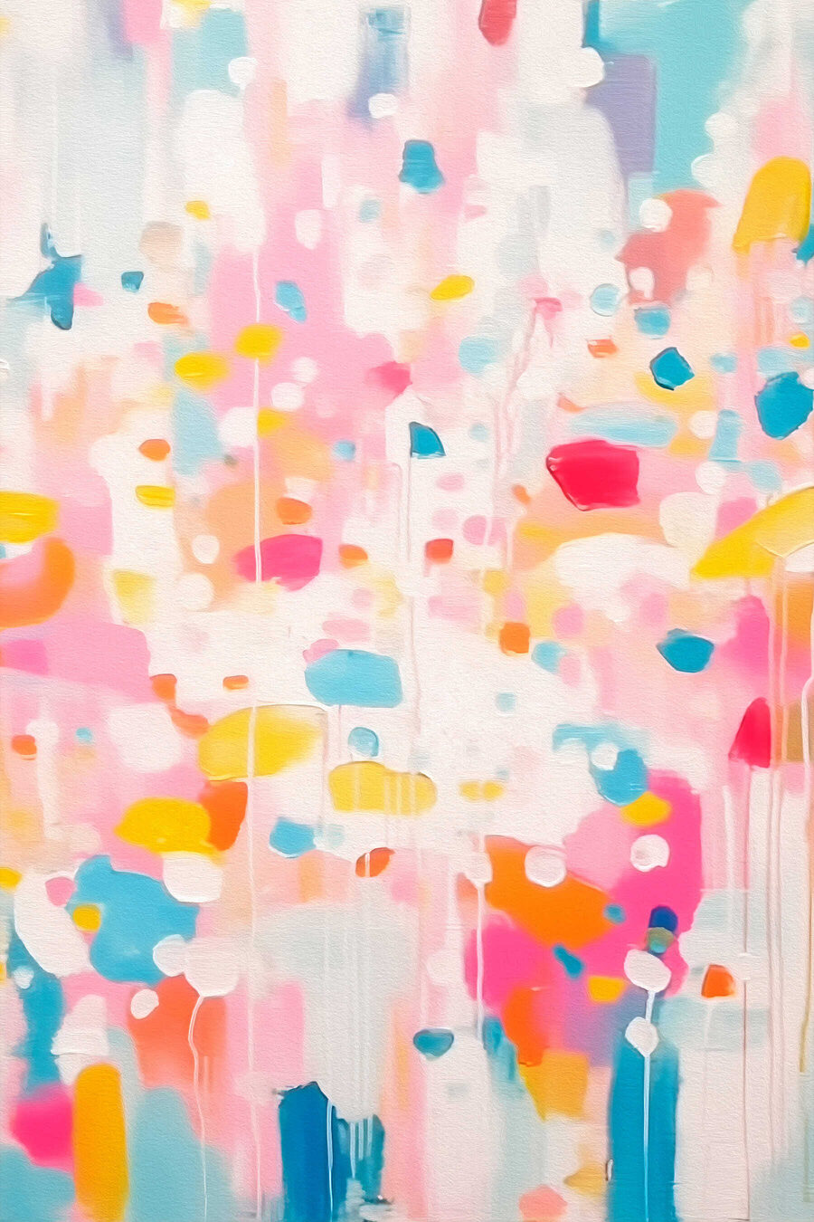 Bunte Farbspritzer auf einer weißen Fläche Bunte Farbspritzer auf einer weißen Fläche