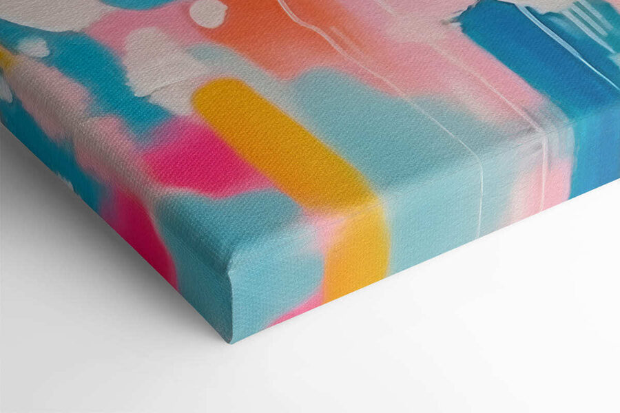 Bunte Farbspritzer auf einer weißen Fläche Bunte Farbspritzer auf einer weißen Fläche