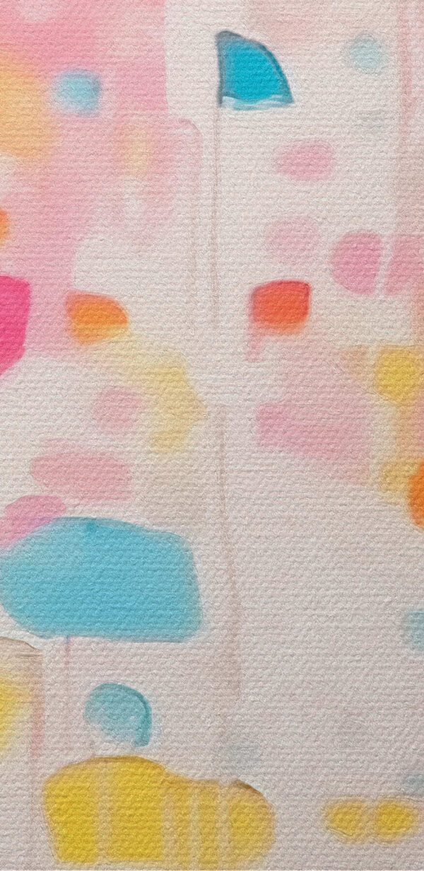 Bunte Farbspritzer auf einer weißen Fläche Bunte Farbspritzer auf einer weißen Fläche