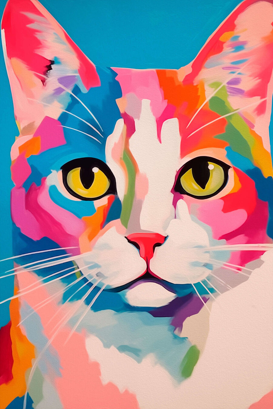 Buntes Katzenbild