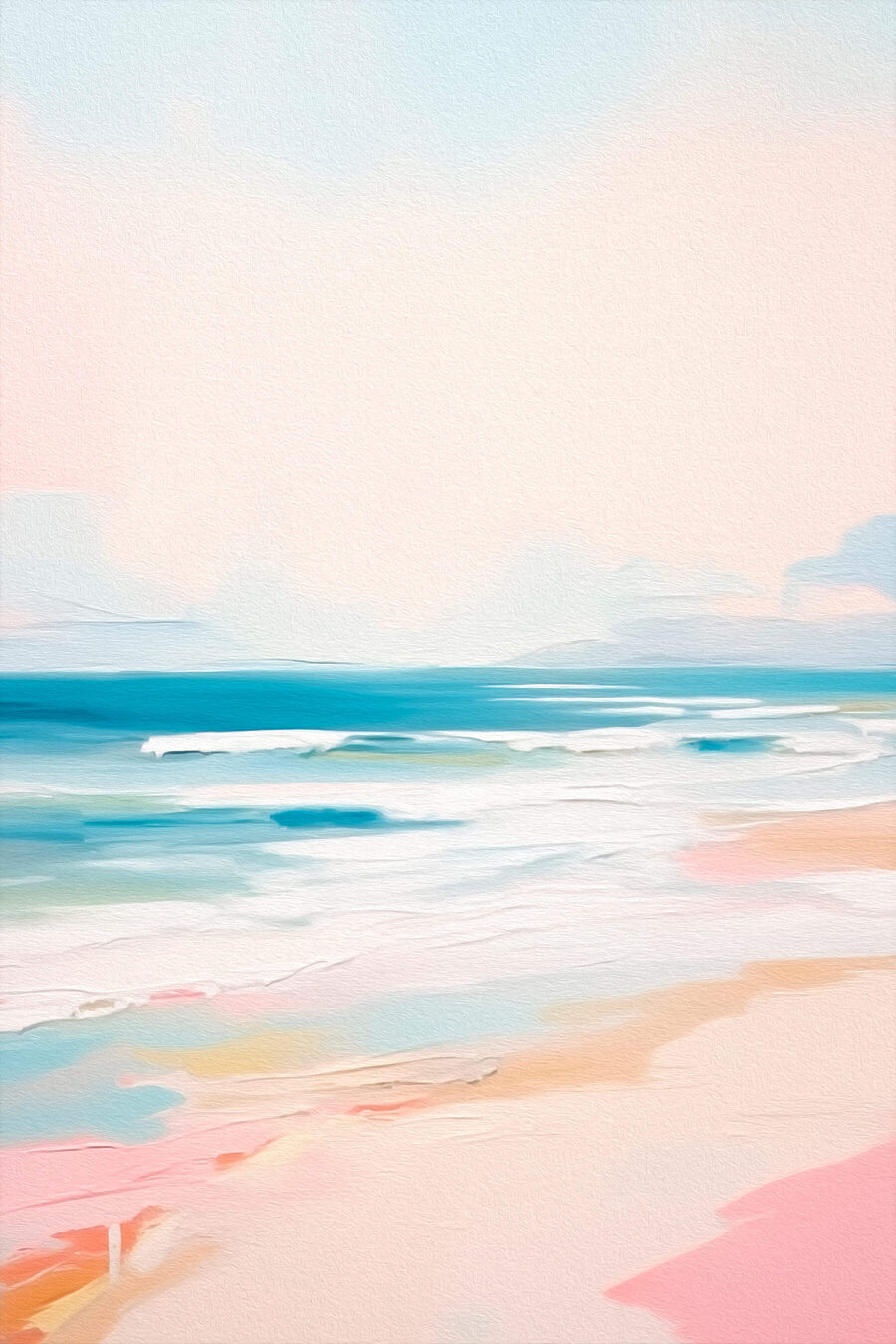 Strand mit Wellen und Sand