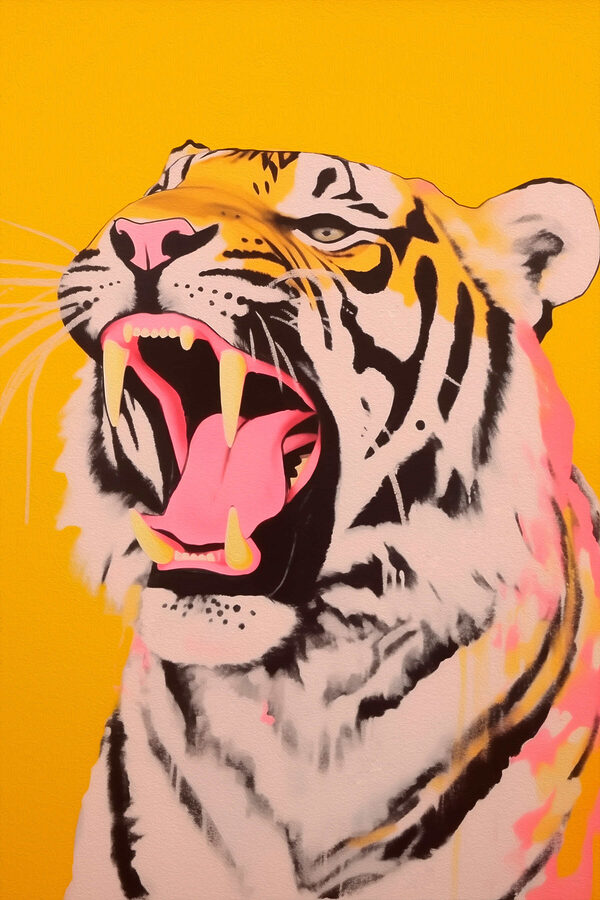 Tiger mit offenem Maul Tiger mit offenem Maul