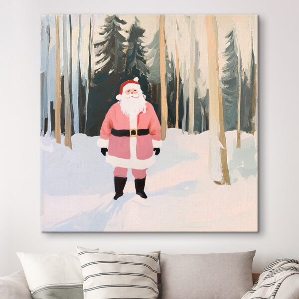 Gemälde eines Weihnachtsmannes im Schnee Gemälde eines Weihnachtsmannes im Schnee