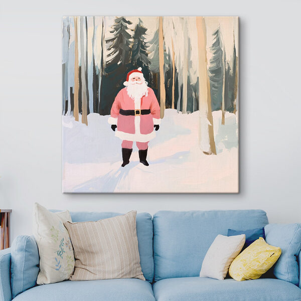 Gemälde eines Weihnachtsmannes im Schnee Gemälde eines Weihnachtsmannes im Schnee