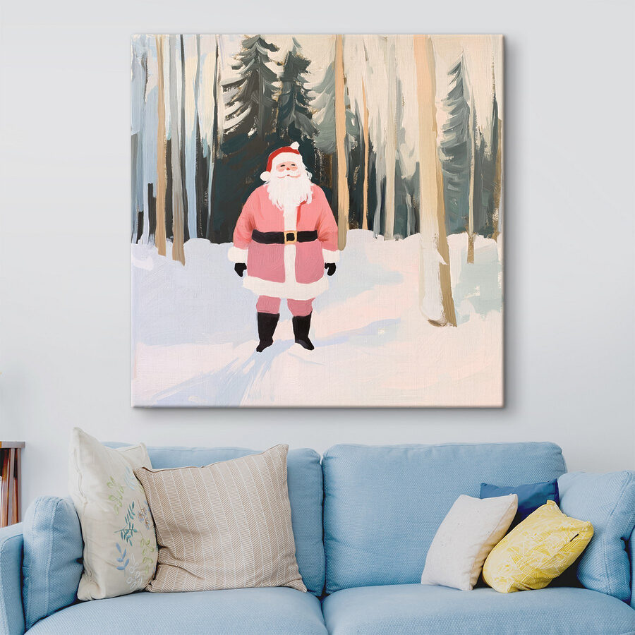 Gemälde eines Weihnachtsmannes im Schnee Gemälde eines Weihnachtsmannes im Schnee